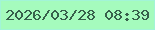 文字の大きさ：2、枠の色：a2f4d7、背景の色：a5fbbd、文字の色：37604b 無料ブログパーツのブログ時計