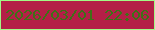 文字の大きさ：2、枠の色：a2f986、背景の色：b41f47、文字の色：3f7017 無料ブログパーツのブログ時計
