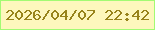 文字の大きさ：1、枠の色：a2fa73、背景の色：fdf7bd、文字の色：97831b 無料ブログパーツのブログ時計