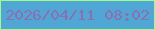 文字の大きさ：5、枠の色：a2fb85、背景の色：50a6d4、文字の色：8a70b1 無料ブログパーツのブログ時計