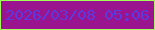 文字の大きさ：2、枠の色：a2fd59、背景の色：9a1490、文字の色：5c3ade 無料ブログパーツのブログ時計