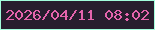 文字の大きさ：4、枠の色：a2fedc、背景の色：271e2e、文字の色：e564ac 無料ブログパーツのブログ時計