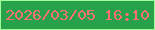 文字の大きさ：2、枠の色：a2ff98、背景の色：27a24b、文字の色：f97271 無料ブログパーツのブログ時計