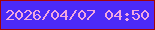 文字の大きさ：4、枠の色：a30407、背景の色：4c2af7、文字の色：f1a8e0 無料ブログパーツのブログ時計