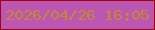 文字の大きさ：1、枠の色：a30409、背景の色：bc56b3、文字の色：c6882e 無料ブログパーツのブログ時計