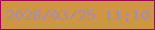 文字の大きさ：2、枠の色：a30651、背景の色：cd9544、文字の色：a38cb9 無料ブログパーツのブログ時計