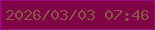 文字の大きさ：4、枠の色：a30886、背景の色：800445、文字の色：895745 無料ブログパーツのブログ時計