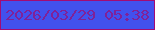 文字の大きさ：5、枠の色：a30b74、背景の色：4251ed、文字の色：802198 無料ブログパーツのブログ時計