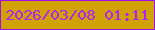 文字の大きさ：2、枠の色：a30cf0、背景の色：d1a203、文字の色：b123f5 無料ブログパーツのブログ時計