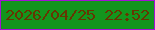 文字の大きさ：3、枠の色：a312d4、背景の色：13951d、文字の色：653502 無料ブログパーツのブログ時計