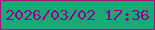 文字の大きさ：5、枠の色：a3147f、背景の色：1aa974、文字の色：910295 無料ブログパーツのブログ時計