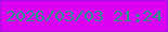 文字の大きさ：4、枠の色：a314e2、背景の色：da02f1、文字の色：299489 無料ブログパーツのブログ時計