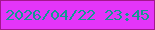 文字の大きさ：3、枠の色：a3168d、背景の色：e435f9、文字の色：149892 無料ブログパーツのブログ時計