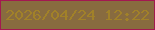 文字の大きさ：5、枠の色：a31850、背景の色：886b3f、文字の色：a18129 無料ブログパーツのブログ時計