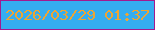 文字の大きさ：5、枠の色：a31a8f、背景の色：35adf0、文字の色：eda534 無料ブログパーツのブログ時計