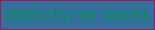 文字の大きさ：5、枠の色：a31b53、背景の色：33719c、文字の色：049055 無料ブログパーツのブログ時計