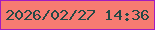 文字の大きさ：4、枠の色：a31bc0、背景の色：f77b72、文字の色：264946 無料ブログパーツのブログ時計