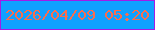 文字の大きさ：4、枠の色：a31be7、背景の色：10a1ff、文字の色：f96d4d 無料ブログパーツのブログ時計