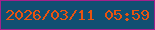 文字の大きさ：3、枠の色：a3208b、背景の色：114f72、文字の色：ea5310 無料ブログパーツのブログ時計