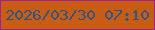 文字の大きさ：5、枠の色：a3208f、背景の色：c85c13、文字の色：2e5583 無料ブログパーツのブログ時計