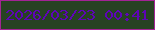 文字の大きさ：2、枠の色：a32395、背景の色：274223、文字の色：5e04b7 無料ブログパーツのブログ時計