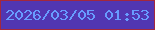文字の大きさ：5、枠の色：a3273d、背景の色：5136b2、文字の色：689cff 無料ブログパーツのブログ時計