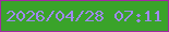 文字の大きさ：1、枠の色：a328a2、背景の色：3aa32a、文字の色：a089f0 無料ブログパーツのブログ時計