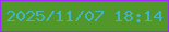 文字の大きさ：4、枠の色：a32afc、背景の色：51972a、文字の色：44b3c3 無料ブログパーツのブログ時計