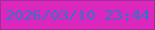 文字の大きさ：5、枠の色：a32b99、背景の色：dc27be、文字の色：3572c5 無料ブログパーツのブログ時計