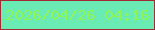 文字の大きさ：2、枠の色：a32c34、背景の色：6aebb3、文字の色：8ff456 無料ブログパーツのブログ時計
