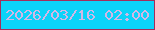 文字の大きさ：2、枠の色：a32d5b、背景の色：0bd3f9、文字の色：d3b7e6 無料ブログパーツのブログ時計