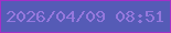 文字の大きさ：3、枠の色：a32fc7、背景の色：555bb6、文字の色：9578dd 無料ブログパーツのブログ時計