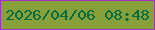 文字の大きさ：1、枠の色：a331c6、背景の色：88a03a、文字の色：046c40 無料ブログパーツのブログ時計