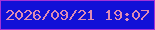 文字の大きさ：5、枠の色：a331d7、背景の色：1210d7、文字の色：de8bb4 無料ブログパーツのブログ時計