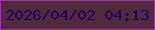 文字の大きさ：5、枠の色：a332b1、背景の色：512a3c、文字の色：220366 無料ブログパーツのブログ時計