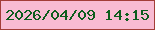 文字の大きさ：5、枠の色：a33d38、背景の色：f8bbd3、文字の色：0c5d1e 無料ブログパーツのブログ時計