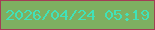 文字の大きさ：4、枠の色：a33d56、背景の色：7eaf61、文字の色：40e2b9 無料ブログパーツのブログ時計