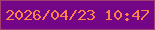 文字の大きさ：2、枠の色：a33e70、背景の色：720687、文字の色：ff7f4d 無料ブログパーツのブログ時計