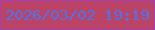 文字の大きさ：4、枠の色：a33fb1、背景の色：bb4466、文字の色：5073eb 無料ブログパーツのブログ時計