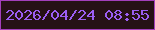 文字の大きさ：5、枠の色：a33fbb、背景の色：261116、文字の色：9b5ef3 無料ブログパーツのブログ時計