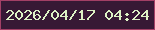 文字の大きさ：5、枠の色：a34066、背景の色：371935、文字の色：ddf3c5 無料ブログパーツのブログ時計