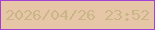 文字の大きさ：1、枠の色：a340d6、背景の色：e7c6a8、文字の色：c8b687 無料ブログパーツのブログ時計