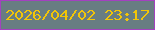 文字の大きさ：4、枠の色：a341bf、背景の色：687d82、文字の色：f2c508 無料ブログパーツのブログ時計