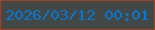 文字の大きさ：5、枠の色：a3421f、背景の色：414845、文字の色：0877d4 無料ブログパーツのブログ時計