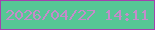 文字の大きさ：2、枠の色：a342ae、背景の色：56c795、文字の色：c58bca 無料ブログパーツのブログ時計