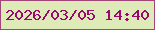 文字の大きさ：5、枠の色：a34579、背景の色：deebb8、文字の色：9c096c 無料ブログパーツのブログ時計
