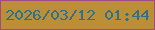 文字の大きさ：3、枠の色：a34985、背景の色：bc8f36、文字の色：2c728c 無料ブログパーツのブログ時計