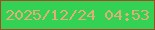 文字の大きさ：3、枠の色：a34b27、背景の色：33d254、文字の色：dfaf78 無料ブログパーツのブログ時計