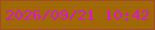 文字の大きさ：5、枠の色：a34c2c、背景の色：a16806、文字の色：dc15cb 無料ブログパーツのブログ時計