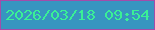 文字の大きさ：3、枠の色：a34caa、背景の色：3795c0、文字の色：3af096 無料ブログパーツのブログ時計